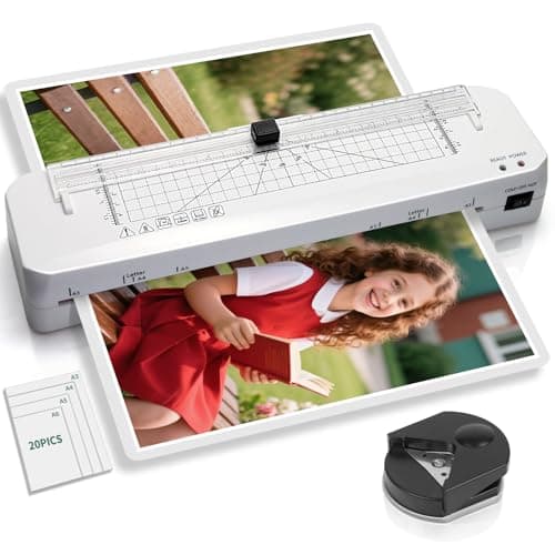 Laminator A3 Laminator Machine with Built-in Trimmer, 70s Fast Warm-up, 13 Inches Cold and Thermal Laminating with 20 Laminating Sheets, Portable Laminating Machine for Home Office School Use