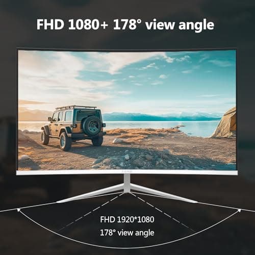 Z-Edge 24-inch Curved Gaming Monitor, Full HD 1080P 1920x1080 LED Backlight Monitor, with 100Hz Refresh Rate and Eye-Care Technology, U24C 178° Wide View Angle, DP+HDMI 5