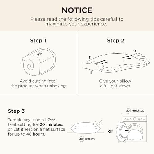 Bedsure Adjustable Pillows for All Sleepers, Customizable Firmness & Height, Fluffy Pillows Set of 1 with 100% Cotton Cover, Oeko-TEX Certified, Machine Washable (19"x28") (1, Queen) 9