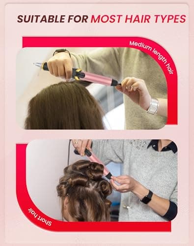 Ukliss Mini Curling Iron for Short Hair with Anti-Scald Tip, 30s Fast Heat & Dual Voltage for Travel, Creates Soft Waves & Curls on Short to Medium Hair, Includes EU/UK Adapter (Black, 1 inch) 8