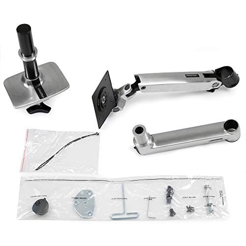 Ergotron – LX Monitor Arm, Single Monitor Desk Mount – fits Flat Curved Ultrawide Computer Monitors up to 34 Inches, 7 to 25 lbs, VESA 75x75mm or 100x100mm – Polished Aluminum 9