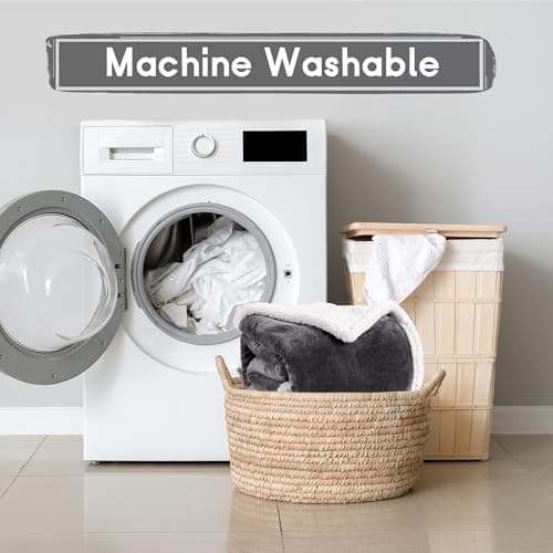 Heated Blanket Electric Blanket Full Size 72''x84'' with 9 Heating Levels, 1-10 Hour Auto Shut Off, Machine Washable, Flannel & Sherpa Soft Warming Blanket for Couch, Bed, Office - Dark Grey 8