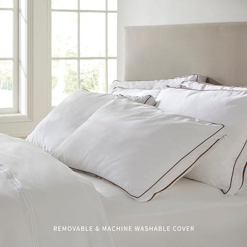 Saatva Latex Pillow - High Loft (6" - 7”) - Hypoallergenic Pillow with Shredded Latex Core - Breathable - Machine Washable Organic Cotton Cover - Queen (28"x18") 1 Pack 7