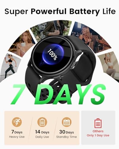 [3 Watch Bands] Smart Watch, 1.27" Smart Watches for Women Men(Answer/Make Call), Fitness Watches with Heart Rate/Sleep/Sp02/Steps Monitor, 70 Sports Modes, 5ATM Waterproof for IOS & Android Phones 6
