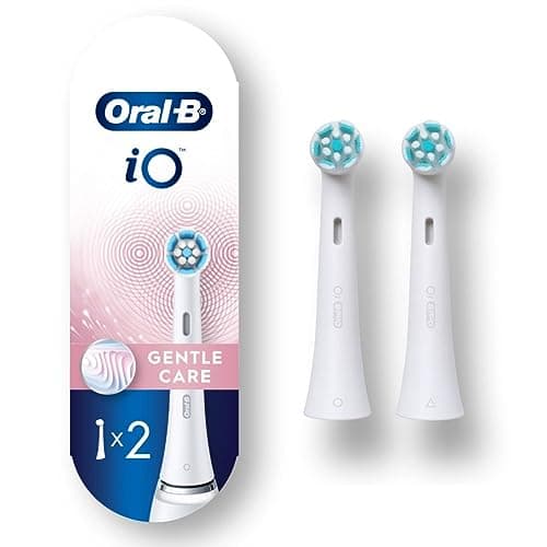 Oral-B iO Series Gentle Care Electric Toothbrush Replacement Brush Heads for an Oral-B Electric Toothbrush, 2 Count, White