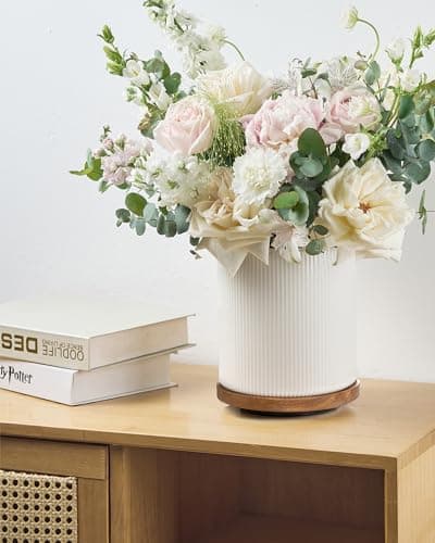 getstar Extra Large Rotating Utensil Holder for Kitchen Counter, 7.9" Ceramic Utensils Crocks Set for Countertop Large & Small Utensil Organizer for Spatula Farmhouse Kitchen Decor 5