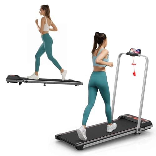 NAYSAYE Walking Pad Treadmill, Folding Walking Pad with Incline 2 in 1, Remote Control and App Compatibility, Portable Treadmill Under Desk Treadmill for Home and Small Spaces, 300 Lbs Capacity