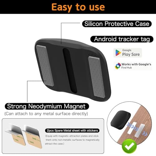 JNLIK GPS Tracker for Vehicles,Magnetic Waterproof Car Tracker, No Monthly fees, Mini Portable GPS Tracker for Cars, Trucks, Fleet, Motorcycle, Anti-Theft(Android Only) 6