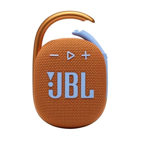 JBL Clip 4, Orange - Portable Bluetooth 5.1 Speaker - Up to 10 Hours of Play - Waterproof & Dust Resistant - Includes Noise & Echo-Canceling Speakerphone