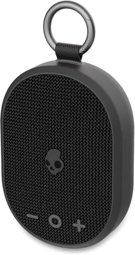 Skullcandy Kilo XT Wireless Bluetooth Speaker - IPX7 Waterproof Mini Bluetooth Speaker with 24 Hour Battery, Downward Firing Passive Radiator, and True Wireless Pairing - Perfect for Outdoor (Black)