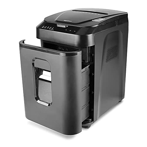 Amazon Basics 150 Sheet Autofeed Micro Cut Paper Credit Card Shredder for Security, Black 7