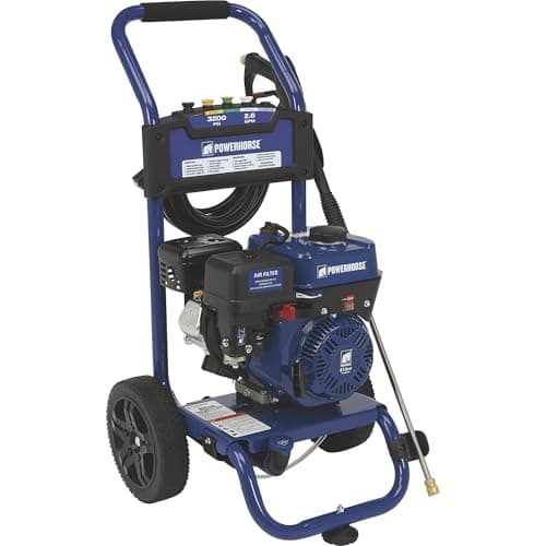 Powerhorse Gas Cold Water Pressure Washer, 3400 PSI, 2.7 GPM, Maintenance-Free Axial Pump, Steel Tube Frame 6