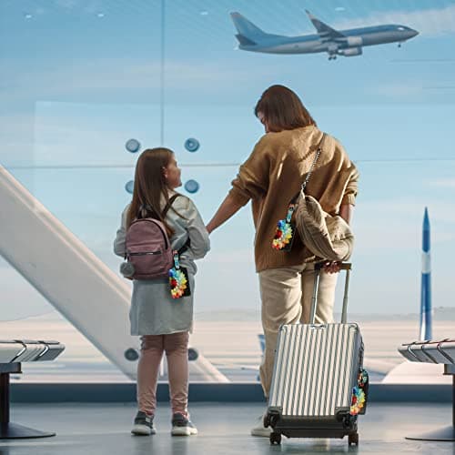 4 Pack Luggage Tag for Suitcases TSA Approved, Leather Suitcase Tags Identifiers, Cute Bag Name Travel Tags ID Labels for Women Men Cruise Airport Luggage Travel Essentials by Sodsay 8