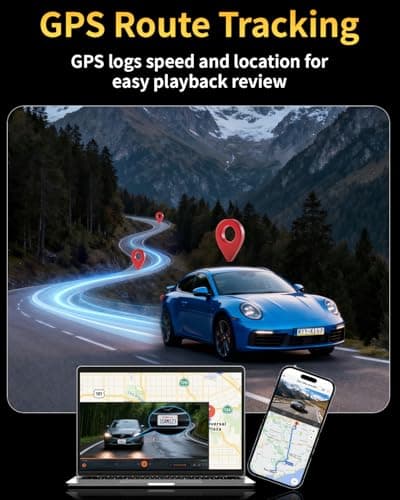 4K+1080P*3 FHD Dash Cam, 5GHz WiFi & App Control, 4 Channel 360° Car Camera Front Rear Inside & Left Right, G-Sensor, 8 IR Lamps Night Vision, 24H Parking Mode, Loop Recording, Includes 64GB SD Card 8