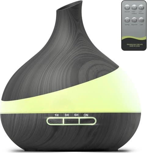 HJTHJT 500ML Essential Oil Diffuser: Aroma Diffuser with Remote Control for Hotel Spa Yoga Room - Humidifiers for Bedroom with 14 Colors LED Night Light for Kids/Women Home Relaxation