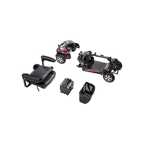Drive Medical Phoenix LT 4 Wheel Mobility Scooter 350lb Weight Cap New Model, Red/Blue/Grey 8