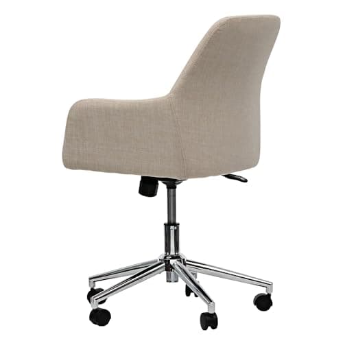Workspace by Alera Mid-Century Task Chair, Supports Up to 275 lb, 18.9" to 22.24" Seat Height, Cream Seat, Cream Back 14