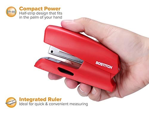 Bostitch Office 20 Sheet Stapler, Mini Stapler, Fits into the Palm of Your Hand; Red (B150-Red) 6