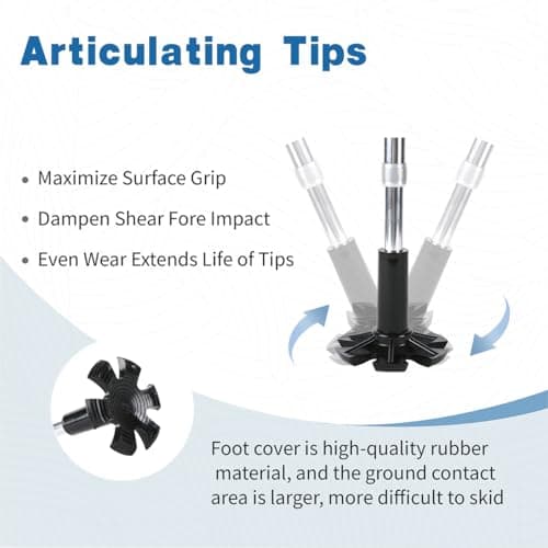 2 Pcs Forearm Crutches for Adults Foldable Knee Patients Mobility aids for Childre and Seniors for with Leg Injury Adjustable Travel Lightweight Walking Stick 8