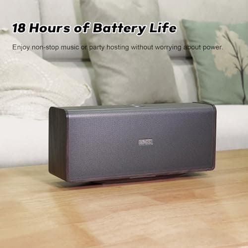 DOSS SoundBox Ultra Bluetooth Speaker with 2.1 Channel Audio, 80W Superior Sound with Deep Bass, Two DSP Technologies, 18H Playtime, BT 5.3, Wireless for Home, Office, Livingroom-Grey 6