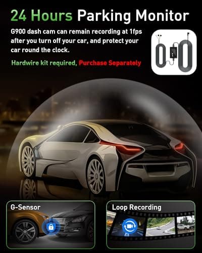 Dash Cam Front and Rear,4K+1080P WiFi Dual Dash Camera for Cars with App, 3" IPS Dashboard Camera Recorder,Night Vision,24H/7 Parking Mode, Loop Recording,170° Wide Angle,Free 64GB SD Card 6