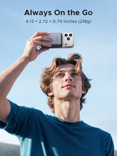 UGREEN Magnetic Power Bank Qi2 Certified 15W Fast Charging Wireless Battery Pack Slim 10000mAh Magsafe Portable Charger with 20W USB-C for iPhone 17/16/15/14/13/12 Series Black 5