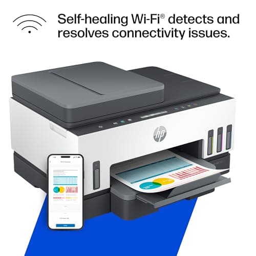 HP Smart Tank 7301 Wireless All-in-One Ink Tank Printer, Scanner, Copier with 2 Years of Ink Included, Best-for-Home Office, Cartridge-Free Refillable, AI-Enabled (28B70A) 12