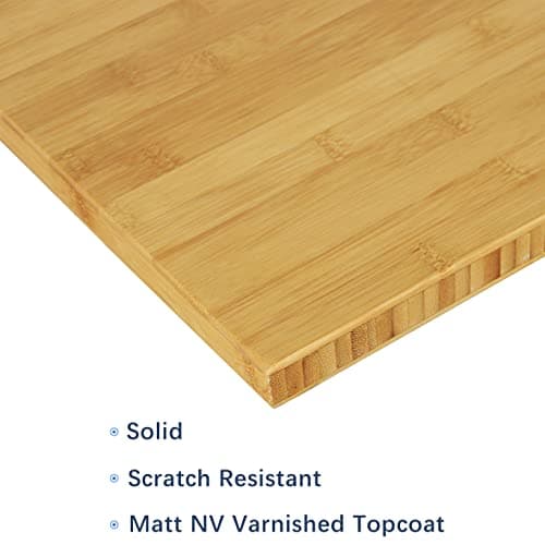 VWINDESK 72 x 30 x 1 Inch 100% Solid Bamboo Desk Table Top Only,for Standing Desk Home Office Desk with 60mm Grommets(Right Angle) 6