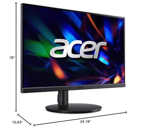 acer 27 Inch 4k IPS Monitor for Home, Office & Creators | 99% sRGB Color Accuracy | 90w USB-C Port Charges and Connects | Adjustable Height, Tilt, Swivel, Pivot | USB-C, DP & HDMI | CB272K 19