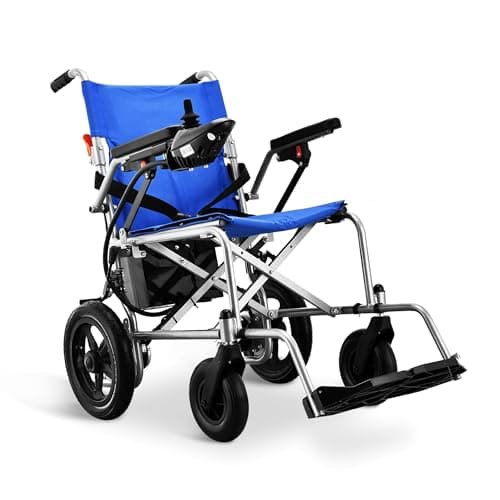 Klano KL20- Lightweight (Only 40lbs) Foldable Electric Wheelchair for Seniors - 2x250W Motor Power - Travel Size - Airline Approved - User Friendly - Long Range - 12 mi Cruise Range (Model3)