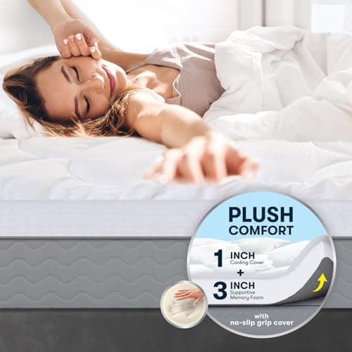 Serta 4-Inch Dual Layer Mattress Topper, Queen 6