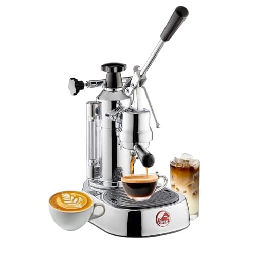 La Pavoni EPC-8 Europiccola Lever Style Espresso Machine – Chrome & Silver – Manual Espresso Maker - 0.8 L Water Capacity, Authentic Italian Craftsmanship for Home Use