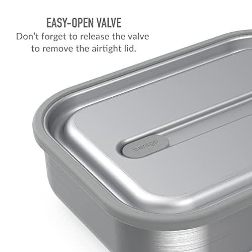 Bentgo MicroSteel Leak-Proof Lunch Box - Microwave-Safe, Oven-Safe, Bento-Style Container with Removable Divider, Airtight Lid, Sustainable Design, Odor & Stain Resistant (Stainless Steel) 6