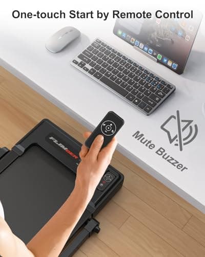 FLIMDER Walking Pad with Handle Bar, Walking Pad Treadmill 300 lb Capacity, Under Desk Portable Foldable Treadmills for Home 6