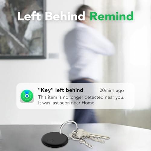 Air Tracker Tags-4 Pack: Smart Bluetooth Tracker, Item Finder Works with Apple Find My (iOS Only) App, Trakcer Tag Locator for Keys, Luggage, Satchel, Backpack etc. (Not for Android Devices) 5