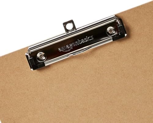Amazon Basics Hardboard Office Clipboard, Letter Size, 9" x 12.5", Brown, 12-Pack 5
