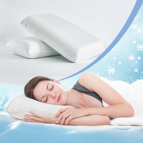 Bedtter Cooling Pillow with Gel Memory Foam and Cooling Case for Cooling Sleep (1 Pack), Bed Pillow for Side Sleepers, Neck and Shoulder Pain Relief, Washable Cover, 25"x15"x5" 8