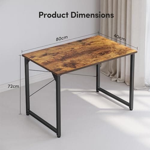 CubiCubi Computer Desk, 32 inch Small Home Office Desk for Small Spaces, Modern Simple Style for Home, Office, Study, Writing, Vintage 3