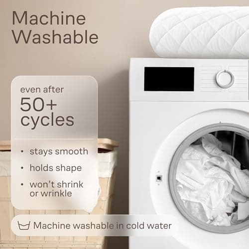 Niagara Cotton Mattress Pad Queen 60x80 - Non Noisy Cooling Breathable Ultra Plush Absorbent Protector Extra Deep Fits 20 Inches Deep Mattress 6