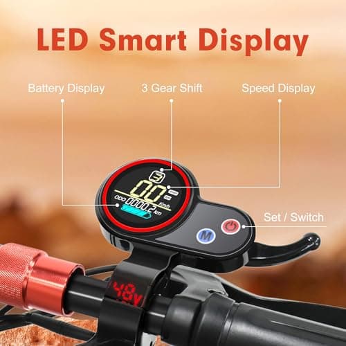 Electric Scooter - Mankeel 800W Motor E-Scooter with 10" Air-Filled Off-Road Tires, 28mph Max Speed, Max 31 Miles Long Range, Foldable E-Scooter for Teen Adults 6