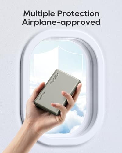 Kuulaa 10000mAh Magsafe Battery Pack 0.47IN Ultra Slim Magnetic Portable Charger Wireless Magsafe Power Bank Compatible with iPhone 16/15/14/13/12 Series 8