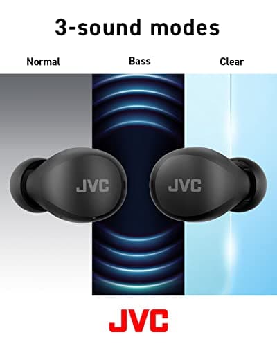 JVC Compact and Lightweight Gumy Mini True Wireless Earbuds Headphones, Long Battery Life (up to 23 Hours), Sound with Neodymium Magnet Driver, Water Resistance (IPX4) - HAA6TB (Black) 6