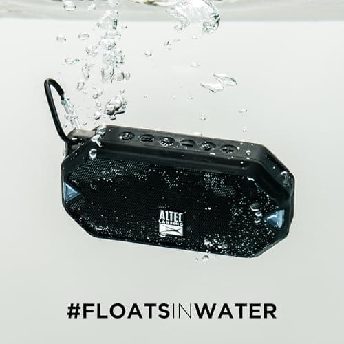 Altec Lansing - HydraMini Wireless Bluetooth Speaker, IP67 Waterproof USB C Rechargeable Battery with 6 Hours Playtime, Compact, Shockproof, Snowproof, Everything Proof (Black) 5