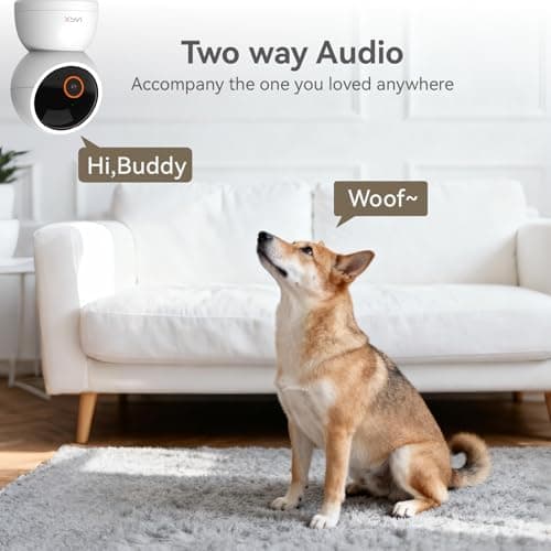 xpai Indoor Camera Wireless, 3K Indoor Camera No Subscription,360° Motion Detection Room Cameras for Google TV, 5G Wireless Cameras with 2-Way Audio, Security Cameras for Baby and Pet 6