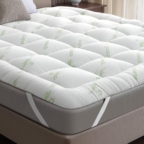 Niagara Viscose Made from Bamboo Twin XL Mattress Topper - Pillow Top Mattress Cover Quilted Fitted Cooling Topper for Back Pain Deep Pocket Fits 20 Inches (39x80 Inches)