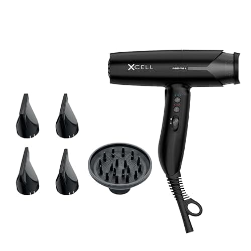GAMMA+ XCell Professional Ultra-Lightweight Hair Dryer Digital Motor Ionic Technology Whisper Quiet 12 Heat/Speeds (Matte Black) 6