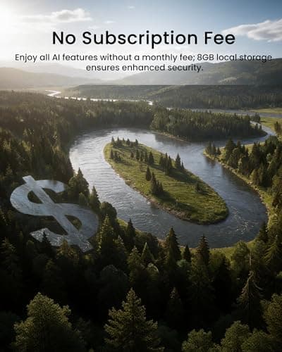 youkey S320 Magnetic Wire-Free Camera 2.5K QHD Security Camera with Dual Band WiFi 6, Built-in 8GB Storage, Color Night Vision, AI Human Pet Detection, IP65, No Monthly Fees 9