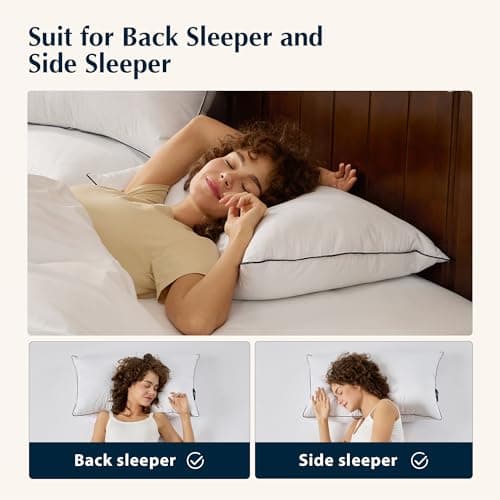 Pacific Coast Premium Goose Feather & Down Bed Pillows Standard Size 1-Pack, Hotel Quality Collection, Medium Support for Side & Back Sleepers 6