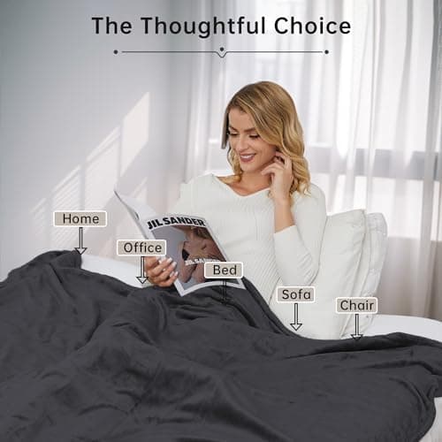 McJaw Electric Heated Blanket 72"x 84" Full Size, 4 Heating Levels and 10 Hours Auto Off, Lightweight and Breathable - Ebony 5