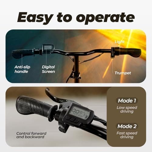 3 Wheel Mobility Scooters for Adults, Upgrade Anti-Tip Footrests 250W 36V 5.2AH 13 Mile Range Foldable Mobility Scooter for Seniors, Supports 300 lbs 5